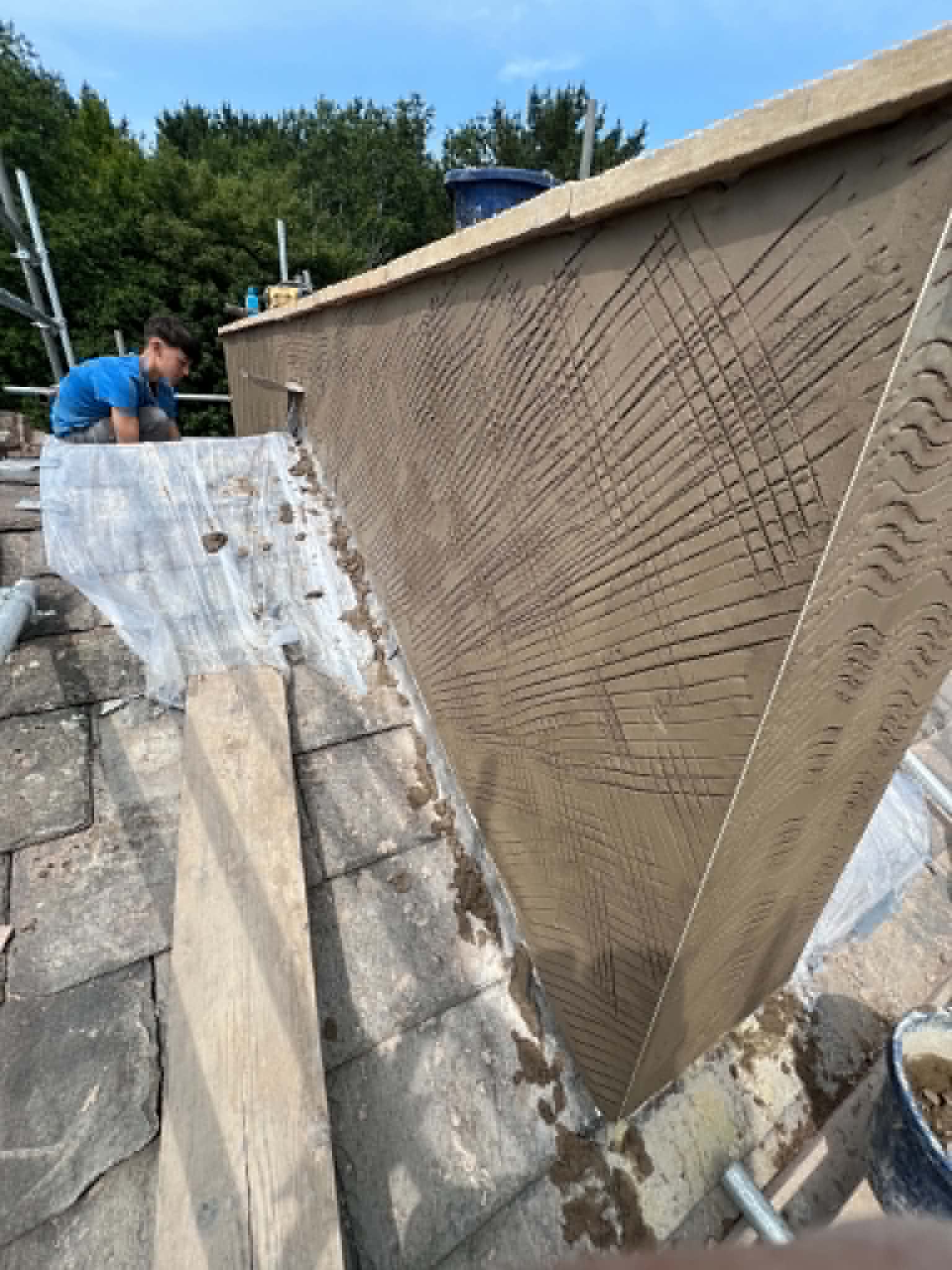 Roofing work